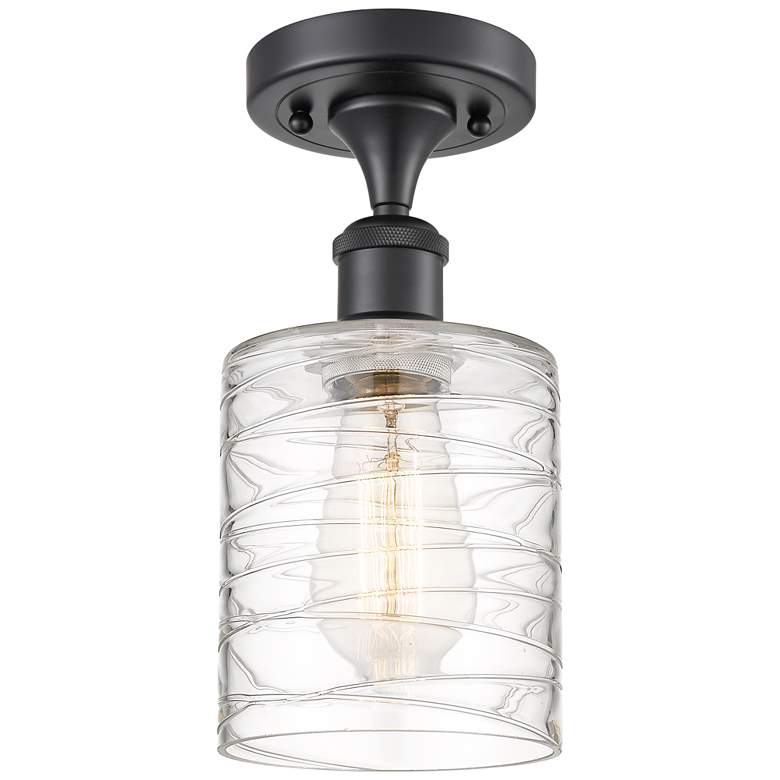 Image 1 Ballston Cobbleskill 5" LED Semi-Flush Mount - Matte Black - Deco Swir