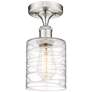 Ballston Cobbleskill 5" LED Semi-Flush Mount - Satin Nickel - Deco Swi