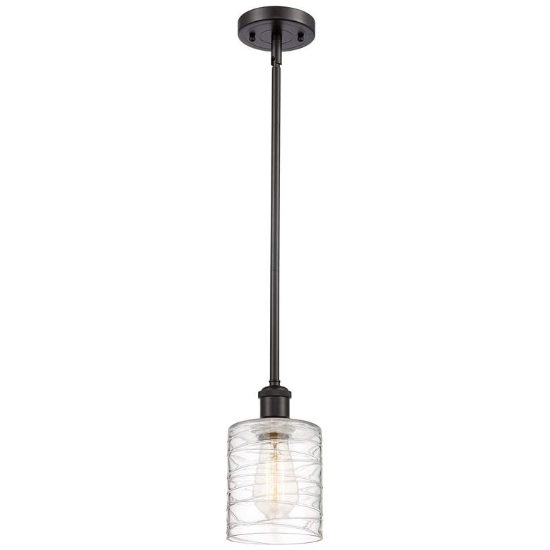 Image 1 Ballston Cobbleskill 5" Oil Rubbed Bronze Mini Pendant w/ Deco Swirl S