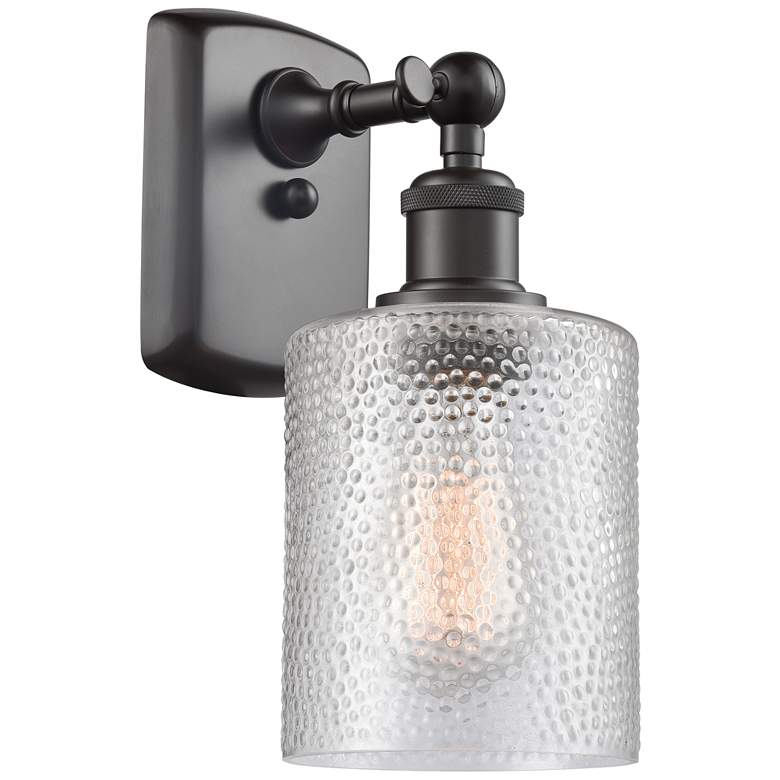Image 1 Ballston Cobbleskill 5" Oil Rubbed Bronze Sconce w/ Clear Shade
