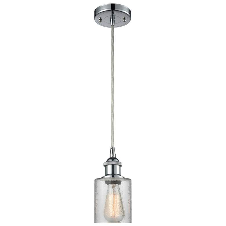 Image 1 Ballston Cobbleskill 5" Polished Chrome Corded Mini Pendant w/ Clear S