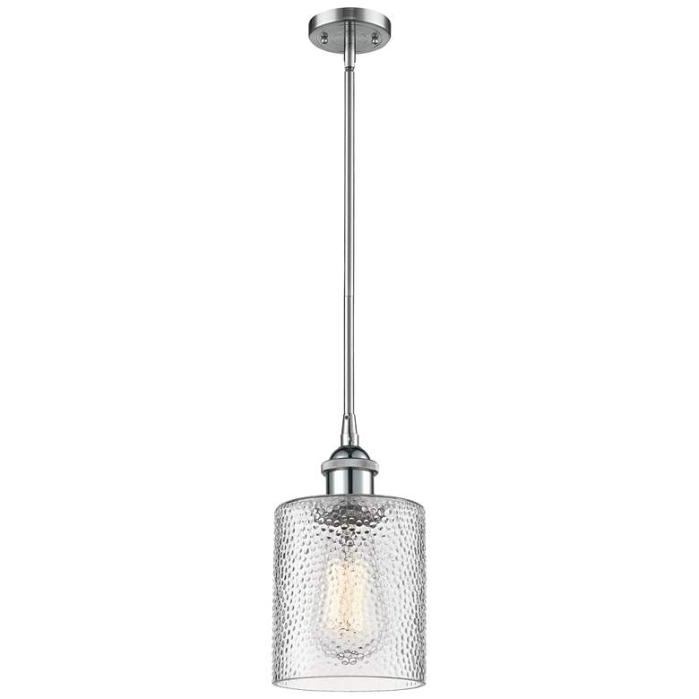 Image 1 Ballston Cobbleskill 5" Polished Chrome Mini Pendant w/ Clear Shade