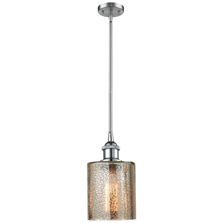 Image 1 Ballston Cobbleskill 5" Polished Chrome Mini Pendant w/ Mercury Shade