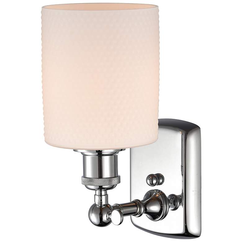 Image 3 Ballston Cobbleskill 5" Polished Chrome Sconce w/ Matte White Shade more views