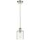 Ballston Cobbleskill 5" Polished Nickel Corded Mini Pendant w/ Deco Sh