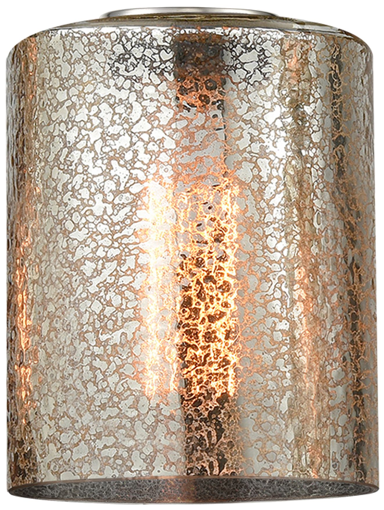 Image 4 Ballston Cobbleskill 5" Polished Nickel Corded Pendant w/ Mercury Shad more views