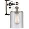 Ballston Cobbleskill 5" Polished Nickel Sconce w/ Clear Shade