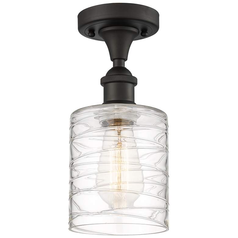 Image 1 Ballston Cobbleskill 5" Semi-Flush Mount - Oil Rubbed Bronze - Deco Sw