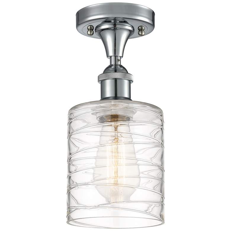 Image 1 Ballston Cobbleskill 5" Semi-Flush Mount - Polished Chrome - Deco Swir