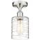 Ballston Cobbleskill 5" Semi-Flush Mount - Satin Nickel - Deco Swirl