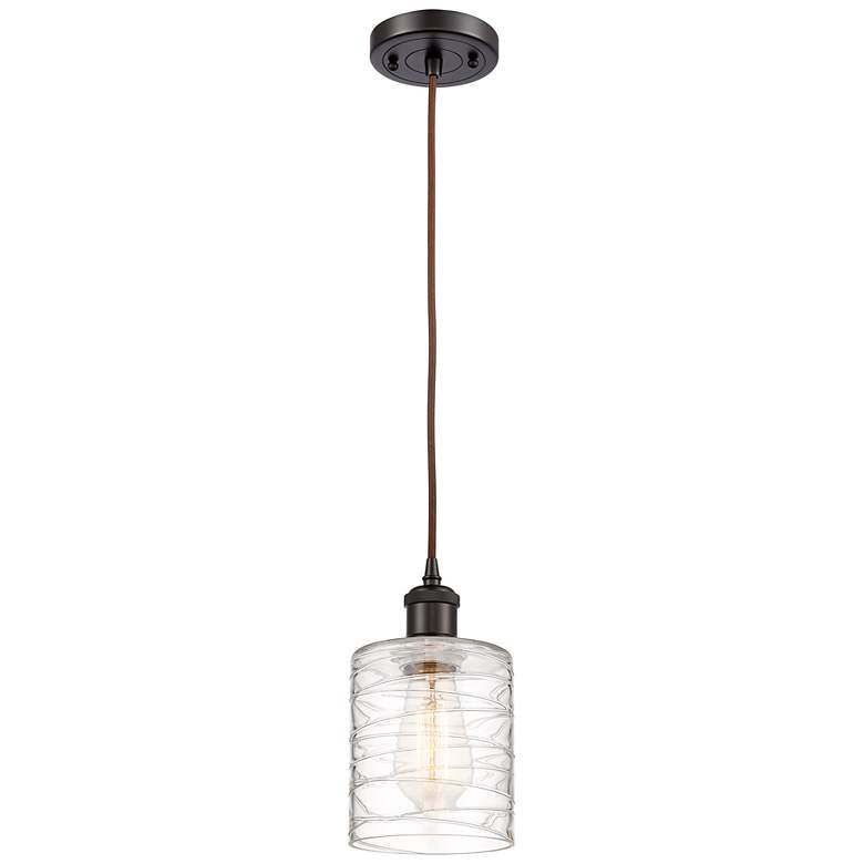 Image 2 Ballston Cobbleskill 5" Wide Oil-Rubbed Bronze Mini Pendant