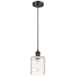 Ballston Cobbleskill 5" Wide Oil-Rubbed Bronze Mini Pendant