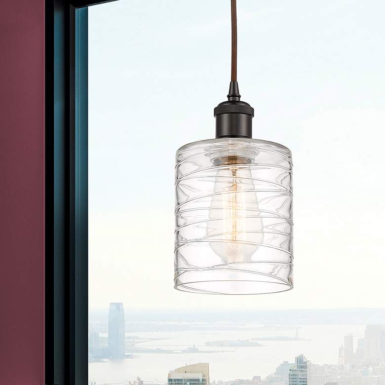 Image 3 Ballston Cobbleskill 5" Wide Oil-Rubbed Bronze Mini Pendant more views