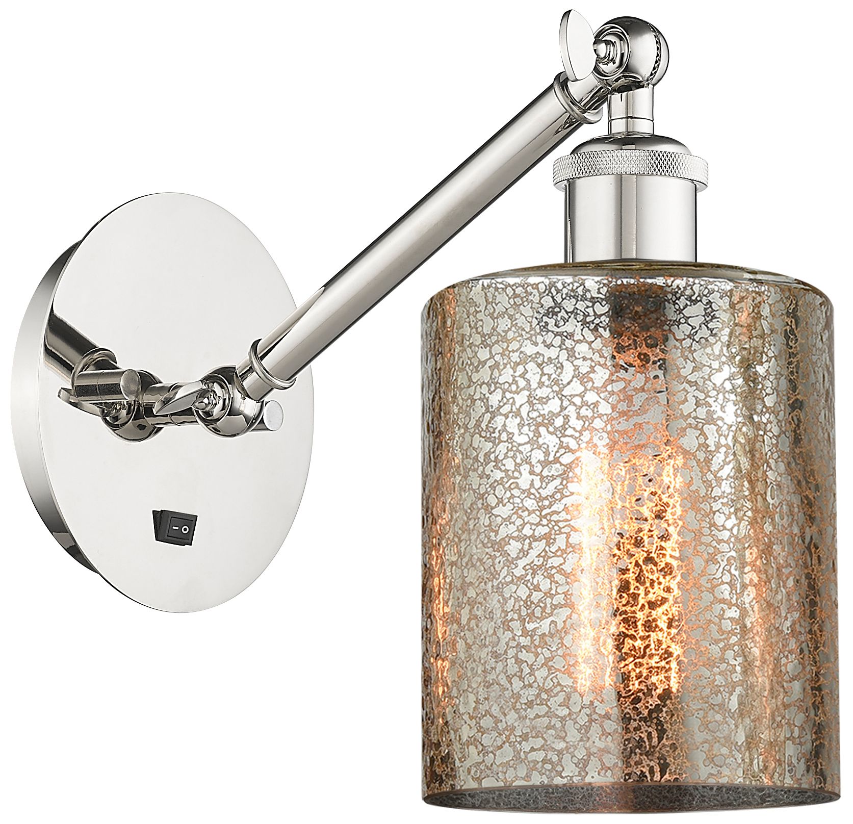 Ballston Cobbleskill 5" Polished Nickel LED Sconce w/Mercury Made to Order