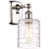 Ballston Cobbleskill 9" High Polished Nickel Wall Sconce