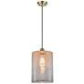 Ballston Cobbleskill 9" Antique Brass Corded Mini Pendant w/ Mercury S