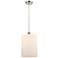 Ballston Cobbleskill 9" Brushed Nickel Corded Mini Pendant w/ White Sh