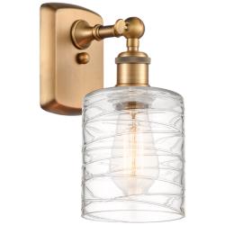 Ballston Cobbleskill 9&quot; High Brushed Brass Wall Sconce