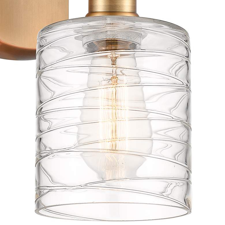 Image 2 Ballston Cobbleskill 9" High Brushed Brass Wall Sconce more views