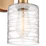 2_Ballston Cobbleskill 9" High Brushed Brass Wall Sconce more views