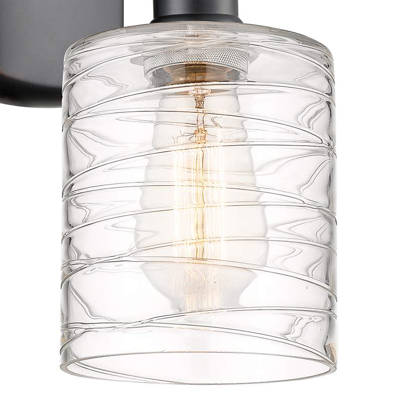 Image 2 Ballston Cobbleskill 9" High Matte Black Metal Wall Sconce more views