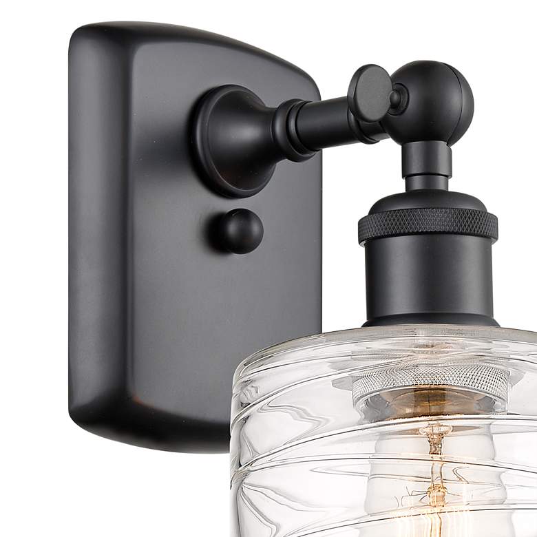 Image 3 Ballston Cobbleskill 9" High Matte Black Metal Wall Sconce more views