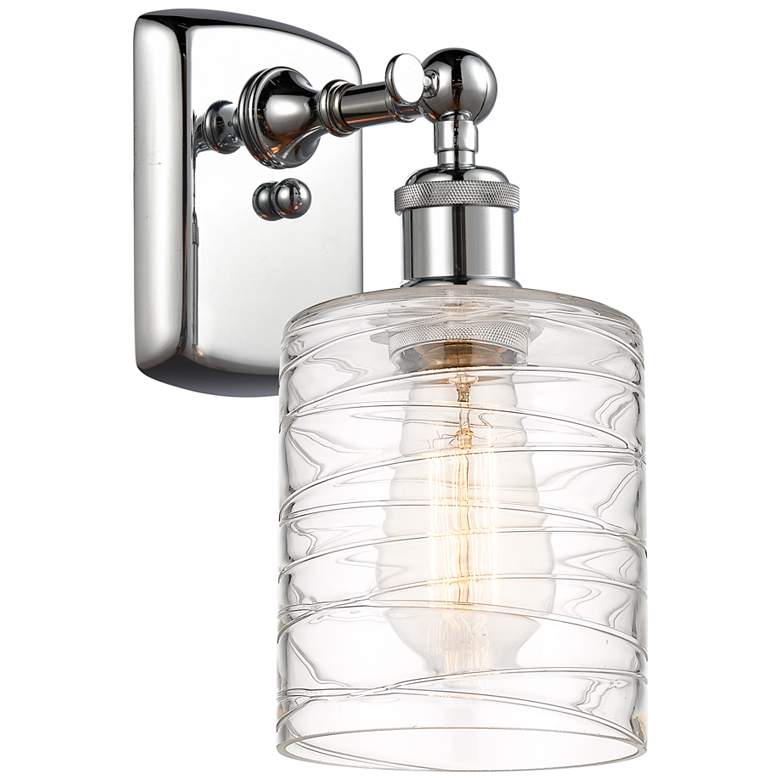 Image 1 Ballston Cobbleskill 9" High Polished Chrome Wall Sconce