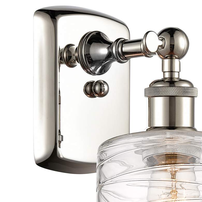 Image 3 Ballston Cobbleskill 9 inch High Polished Nickel Wall Sconce more views