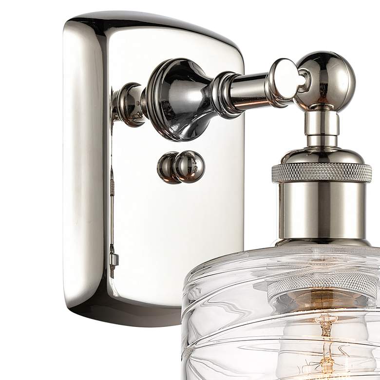 Image 3 Ballston Cobbleskill 9" High Polished Nickel Wall Sconce more views