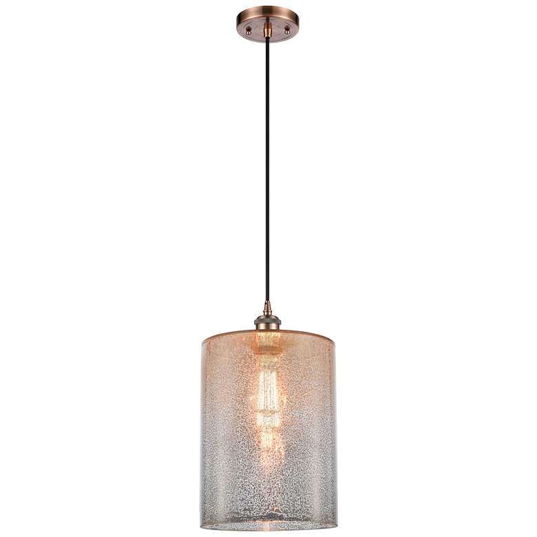 Image 1 Ballston Cobbleskill 9" LED Mini Pendant - Antique Copper - Mercury Sh