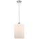 Ballston Cobbleskill 9" Polished Nickel Corded Mini Pendant w/ White S
