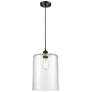 Ballston Cobbleskill 9" Wide Bronze Corded Mini Pendant w/ Clear Shade