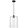 Ballston Cobbleskill 9" Wide Bronze Corded Mini Pendant w/ Clear Shade