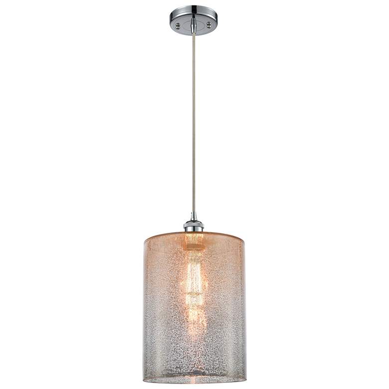Image 1 Ballston Cobbleskill 9"W Chrome Corded Mini Pendant w/ Mercury Shade