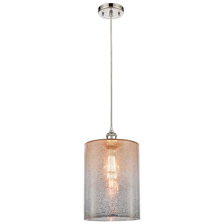Image 1 Ballston Cobbleskill 9"W Polished Nickel Corded Mini Pendant Mercury S