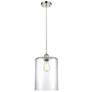 Ballston Cobbleskill 9"W Polished Nickel Corded Mini Pendant w/ Clear