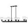 Ballston Concord 48"W Matte Black 8-Light Island Pendant