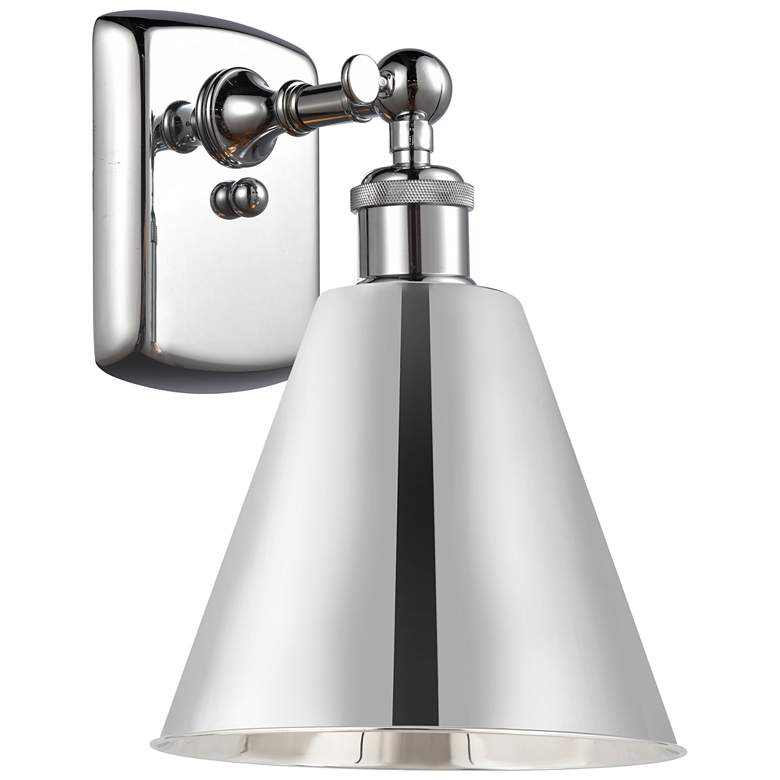 Image 1 Ballston Cone 11.25"H Polished Chrome LED Sconce w/ Polished Chrome Sh