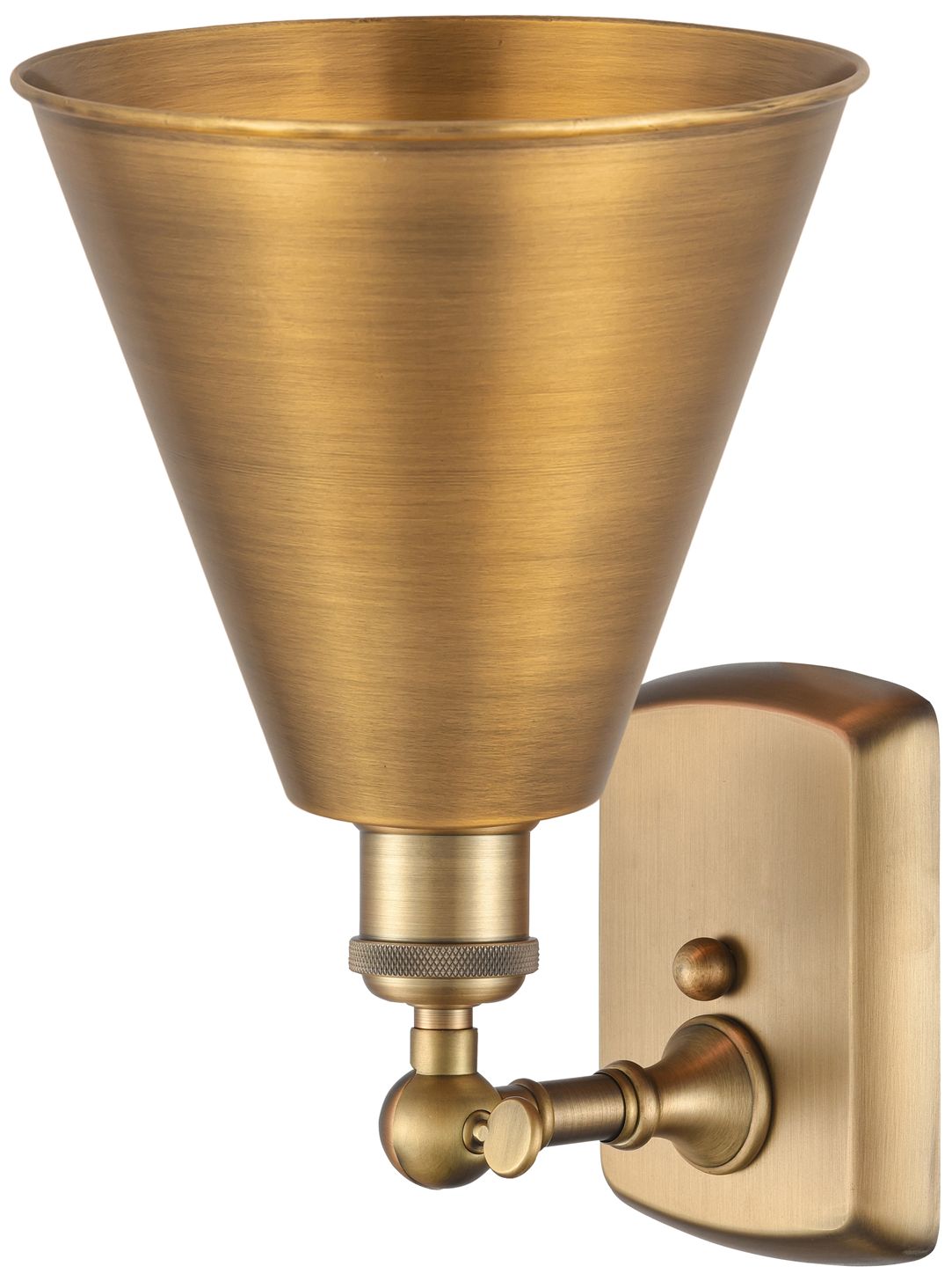Image 2 Ballston Cone 11.25"High Brushed Brass LED Sconce w/ Brushed Brass Sha more views