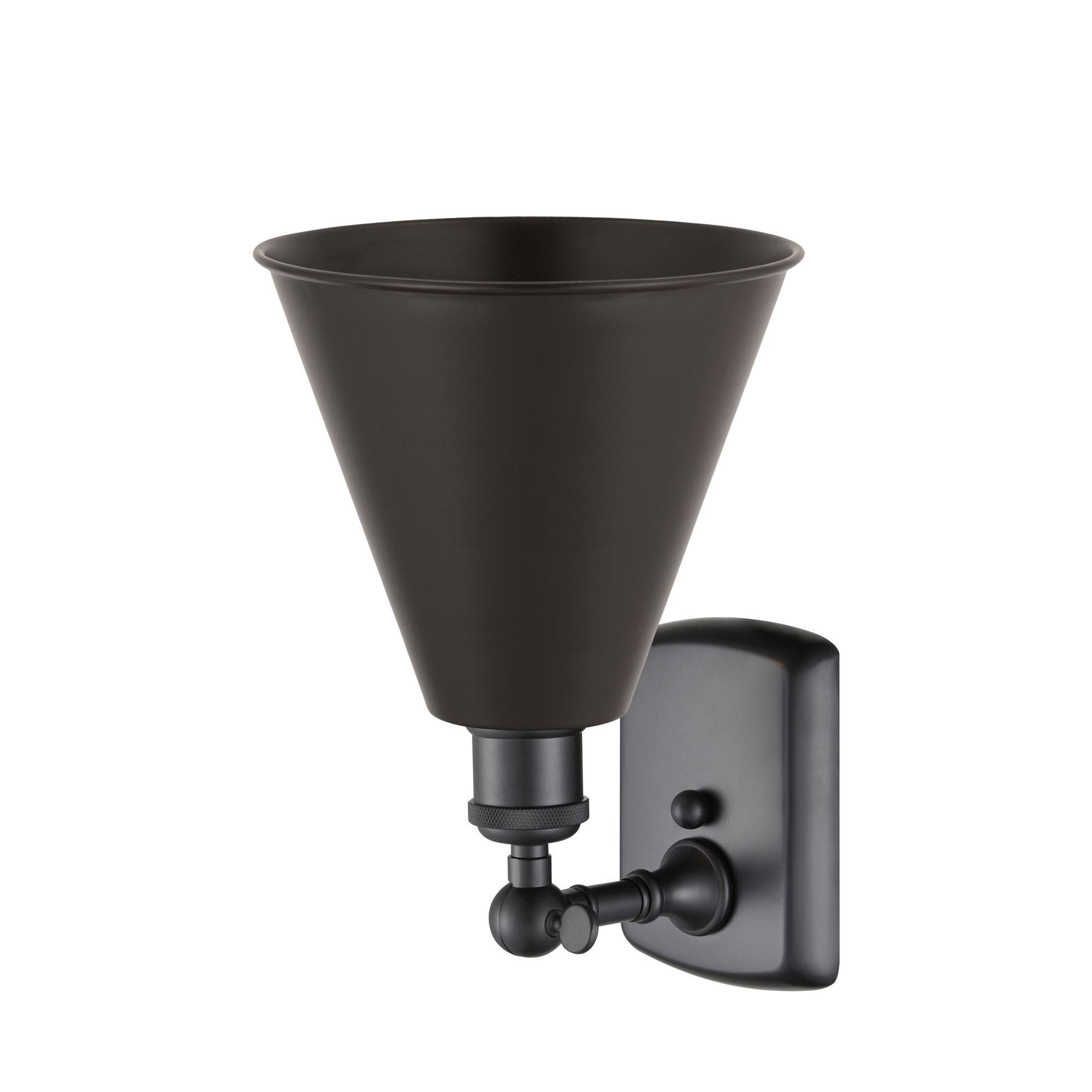 Image 2 Ballston Cone 11.25"High Matte Black Sconce With Matte Black Shade more views