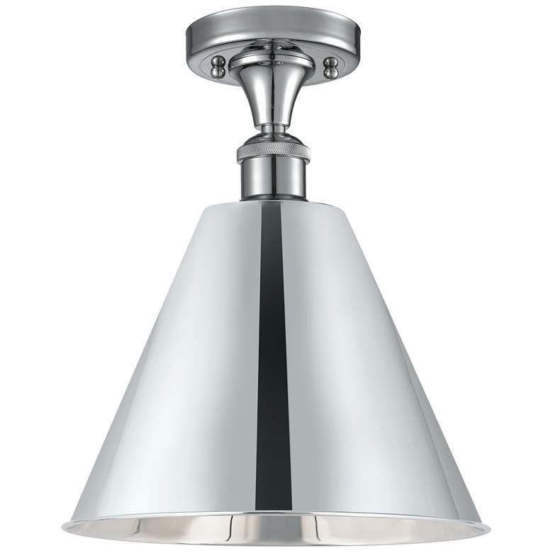 Image 1 Ballston Cone  12" LED Semi-Flush Mount - Polished Chrome - Polished C
