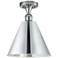 Ballston Cone  12" LED Semi-Flush Mount - Polished Chrome - Polished C