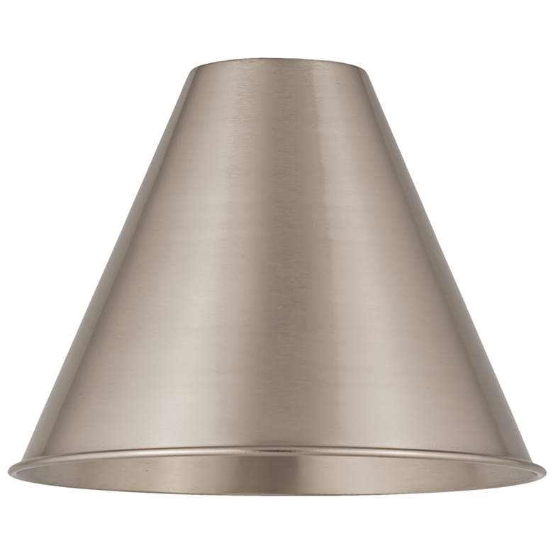Image 3 Ballston Cone 12" LED Semi-Flush Mount - Satin Nickel - Satin Nickel more views