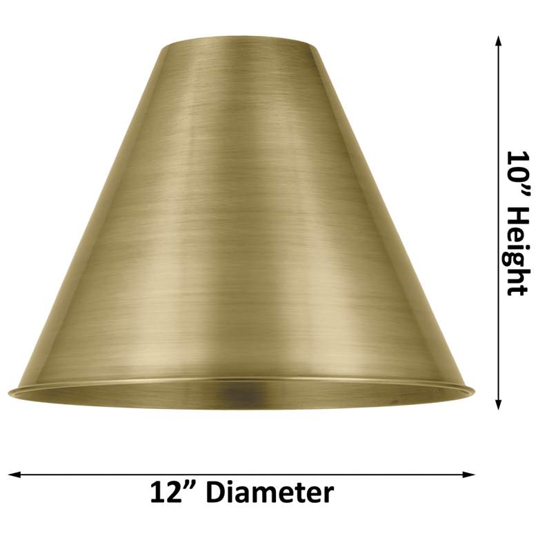 Image 4 Ballston Cone 12" LED Semi-Flush Mount - Satin Nickel - Satin Nickel more views