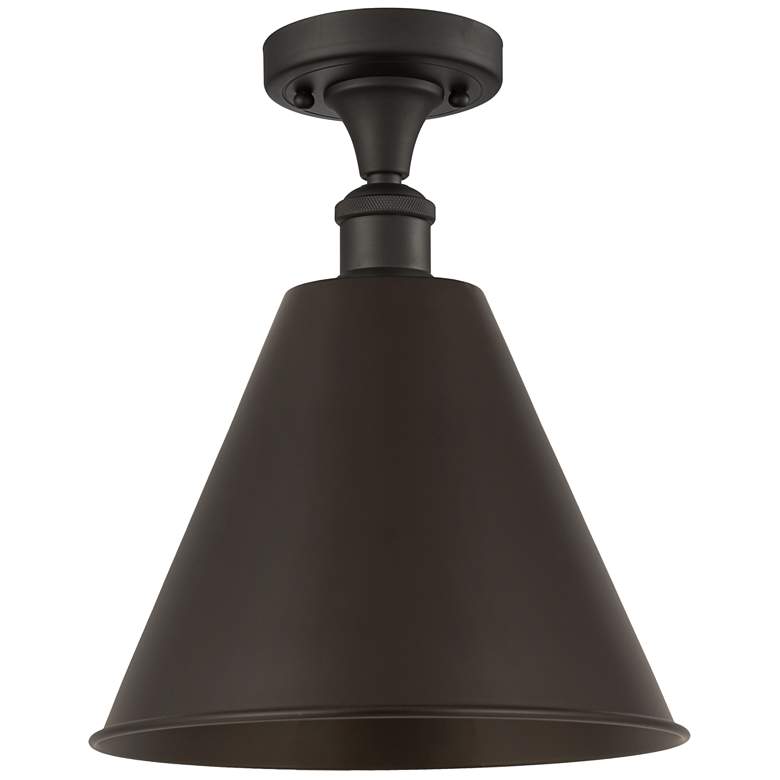 Image 1 Ballston Cone 12" LED Semi-Flush - Oil Rubbed Bronze - Oil Rubbed Bro
