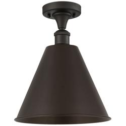 Ballston Cone  12" LED Semi-Flush - Oil Rubbed Bronze - Oil Rubbed Bro