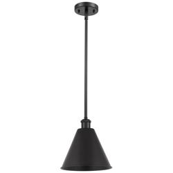 Ballston Cone 12" Matte Black LED Pendant With Matte Black Shade
