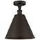 Ballston Cone 12" Semi-Flush Mount - Oil Rubbed Bronze - Oil Rubbed B