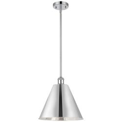 Ballston Cone 12&quot; Wide Polished Chrome Pendant With Polished Chrome Sh