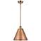 Ballston Cone 12"W Copper LED Pendant With Copper Shade